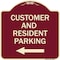 Signmission Reserved Parking Customer and Visitor Parking Heavy-Gauge Aluminum Sign, 18" x 18", BU-1818-23053 A-DES-BU-1818-23053 - alternate 1